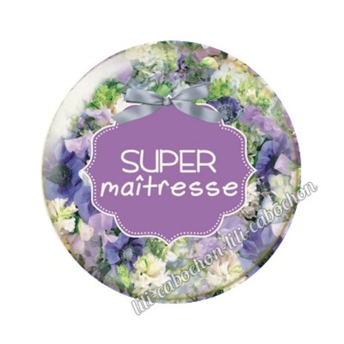 Cabochon résine a coller 25 mm maîtresse ai2