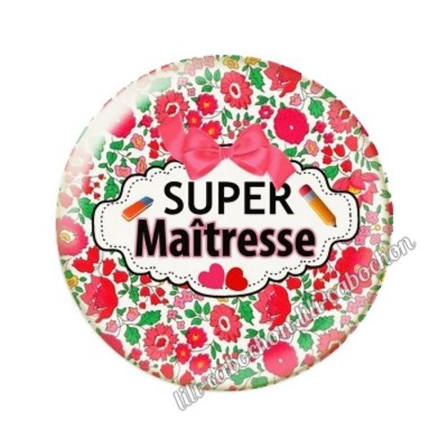 Cabochon résine a coller 25 mm maîtresse ai4