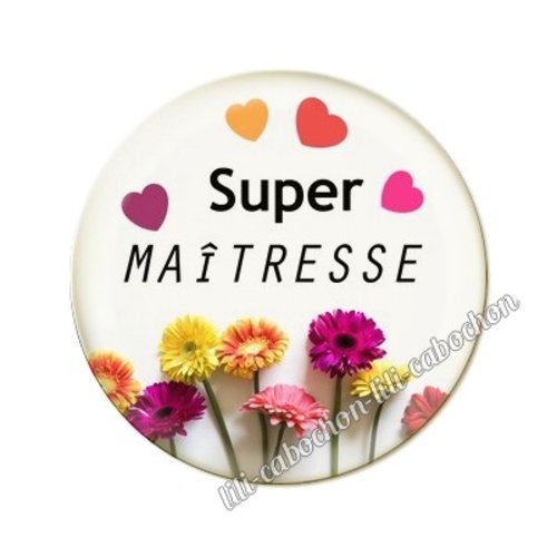 Cabochon résine a coller 25 mm maîtresse ai7