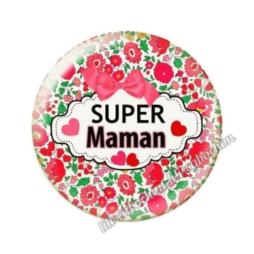 Cabochon résine a coller 25 mm maman ai10