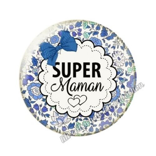 Cabochon résine a coller 25 mm maman ai14