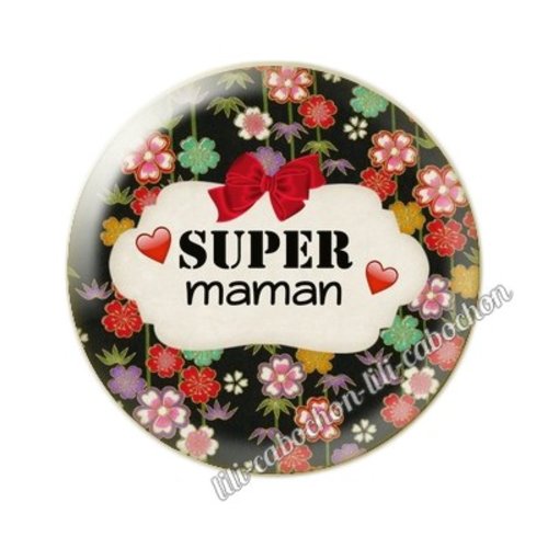 Cabochon résine a coller 25 mm maman ai20