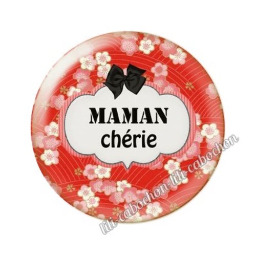 Cabochon résine a coller 25 mm maman ai25