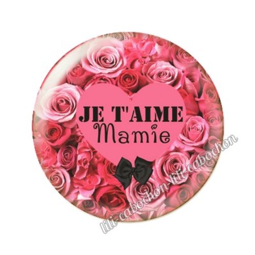 Cabochon résine a coller 25 mm mamie ai2