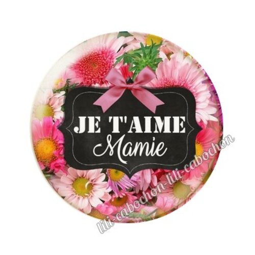 Cabochon résine a coller 25 mm mamie ai5