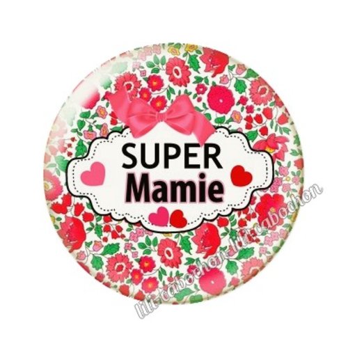 Cabochon résine a coller 25 mm mamie ai9