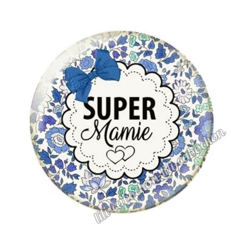 Cabochon résine a coller 25 mm mamie ai13