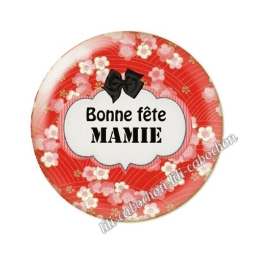 Cabochon résine a coller 25 mm mamie ai21