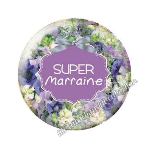 Cabochon résine a coller 25 mm marraine ai2