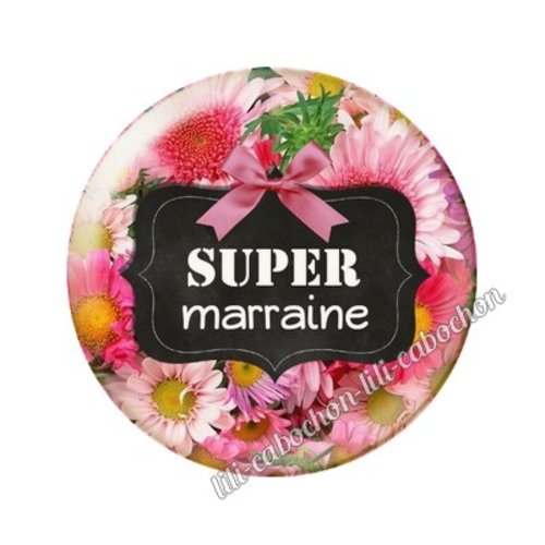 Cabochon résine a coller 25 mm marraine ai3