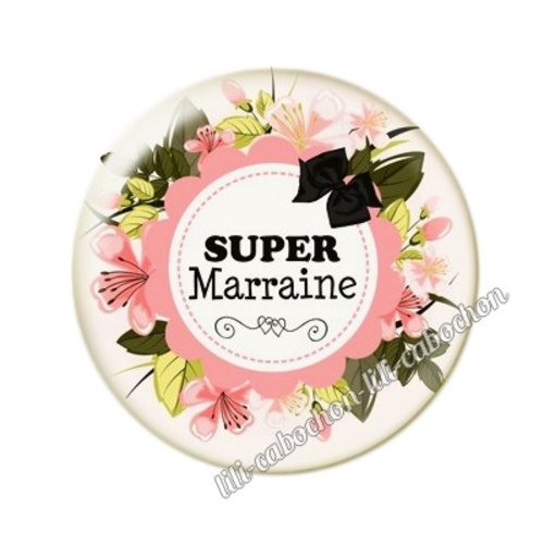 Cabochon résine a coller 25 mm marraine ai6