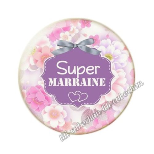 Cabochon résine a coller 25 mm marraine ai11