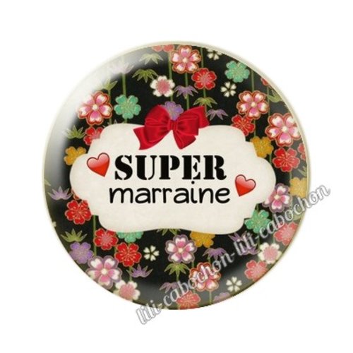 Cabochon résine a coller 25 mm marraine ai12