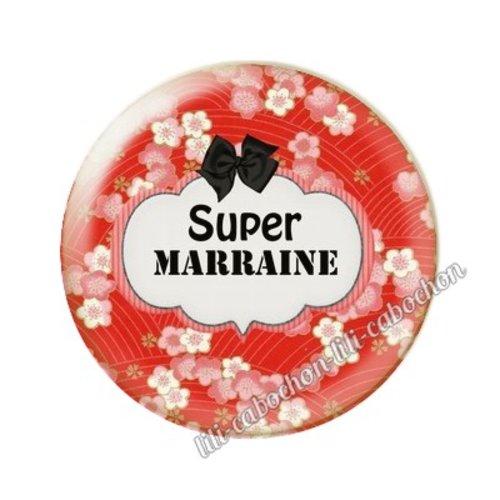 Cabochon résine a coller 25 mm marraine ai13