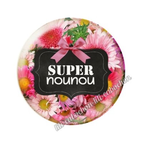 Cabochon résine a coller 25 mm nounou ai1