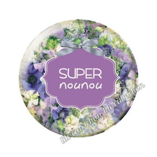 Cabochon résine a coller 25 mm nounou ai2