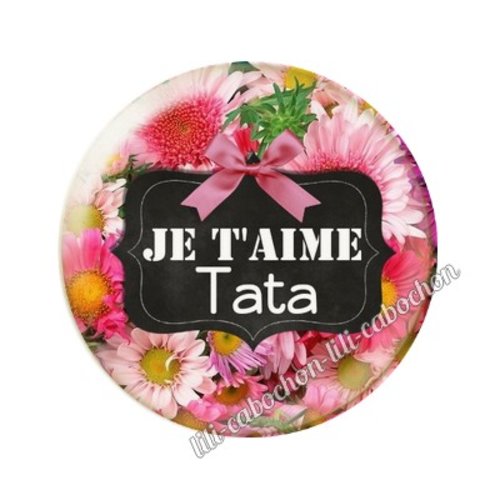 Cabochon résine a coller 25 mm tata ai3