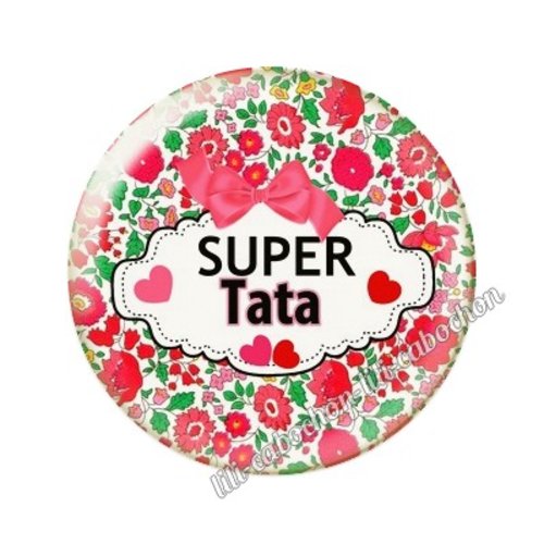 Cabochon résine a coller 25 mm tata ai5