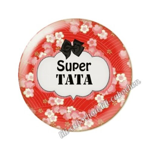 Cabochon résine a coller 25 mm tata ai16