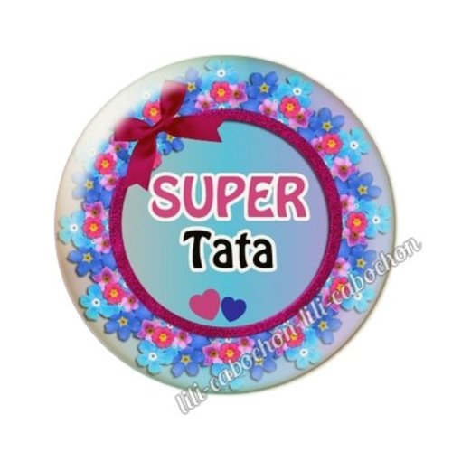 Cabochon résine a coller 25 mm tata ai17