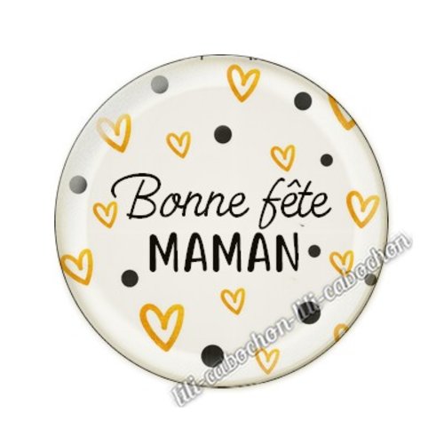 Cabochon résine a coller 25 mm maman ai5