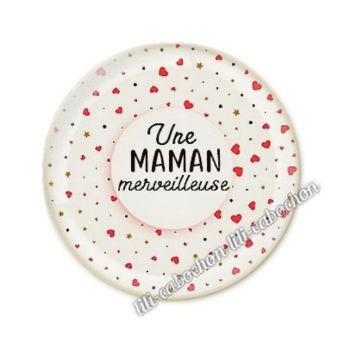 Cabochon résine a coller 25 mm maman ai22