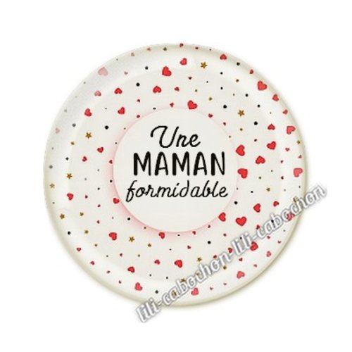 Cabochon résine a coller 25 mm maman ai23