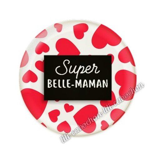 Cabochon résine a coller 25 mm belle-maman ai36