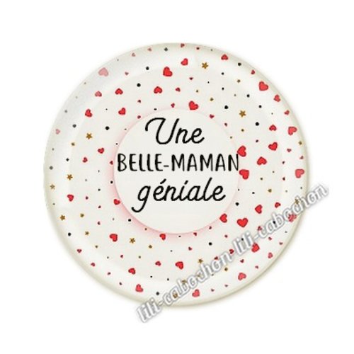 Cabochon résine a coller 25 mm belle-maman ai37