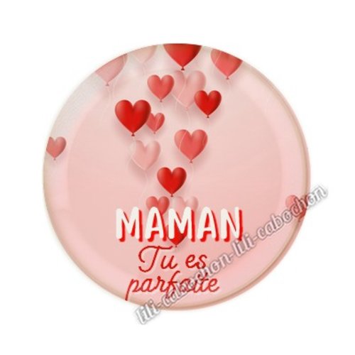 Cabochon résine a coller 25 mm maman ai68