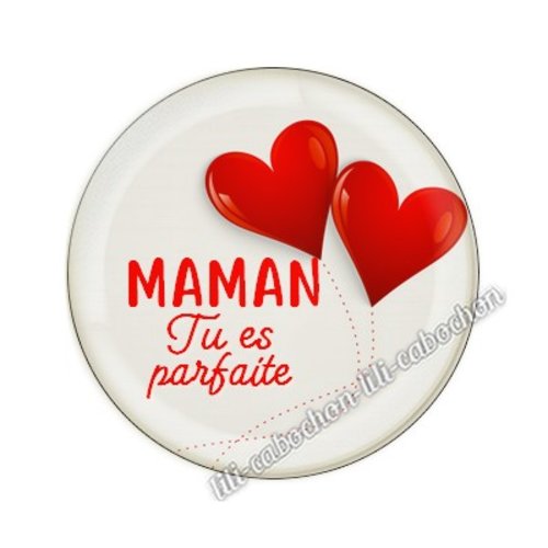 Cabochon résine a coller 25 mm maman ai69