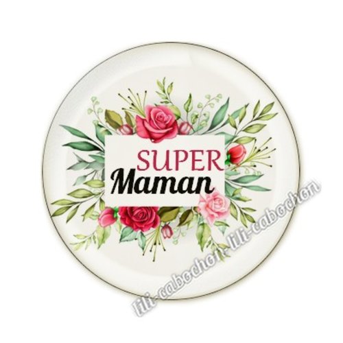 Cabochon résine a coller 25 mm maman am10