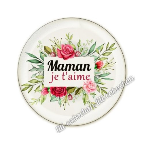 Cabochon résine a coller 25 mm maman am11