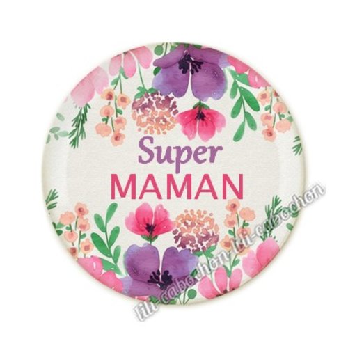 Cabochon résine a coller 25 mm maman am19