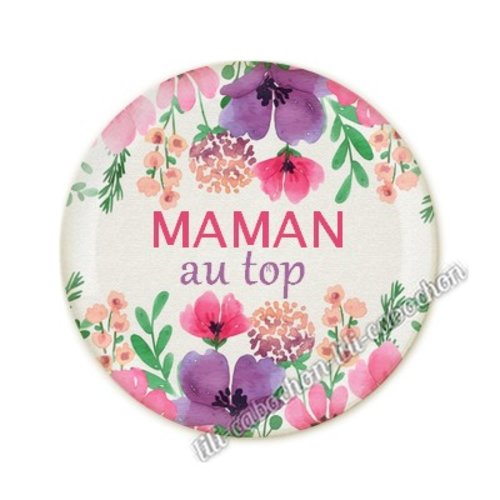 Cabochon résine a coller 25 mm maman am21