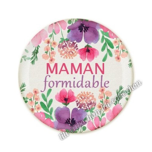 Cabochon résine a coller 25 mm maman am22