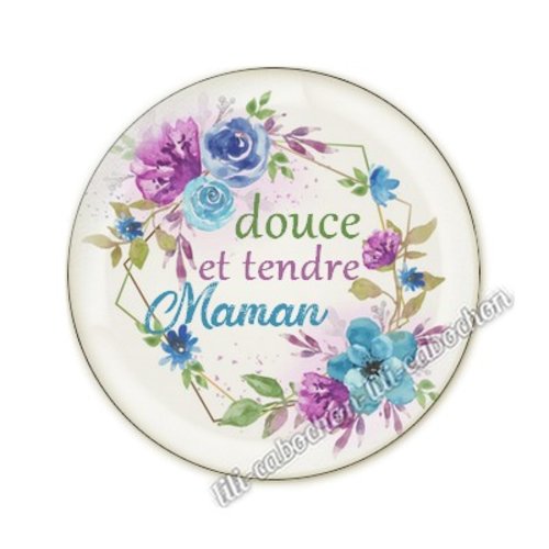 Cabochon résine a coller 25 mm maman am25