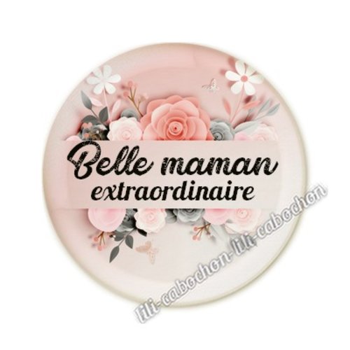 Cabochon résine a coller 25 mm belle maman am38
