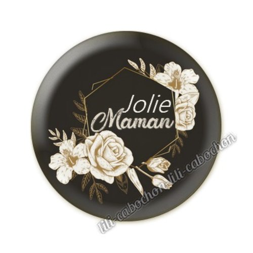 Cabochon résine a coller 25 mm maman am47