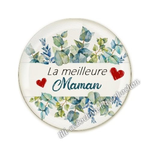 Cabochon résine a coller 25 mm maman am51