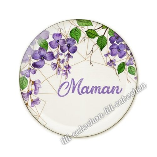 Cabochon résine a coller 25 mm maman am55