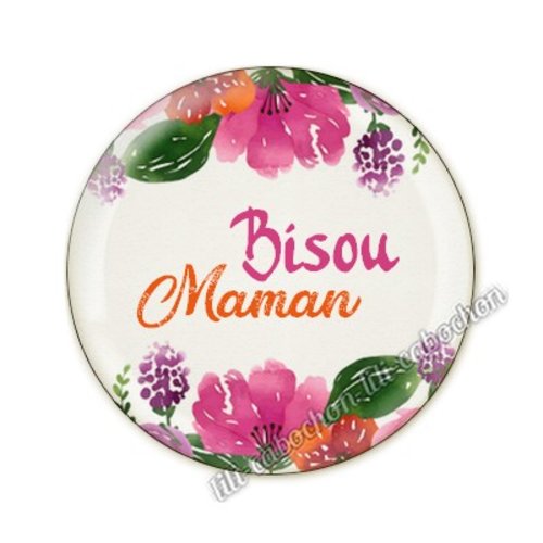 Cabochon résine a coller 25 mm maman am57