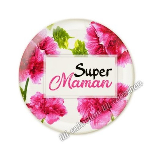 Cabochon résine a coller 25 mm maman am58