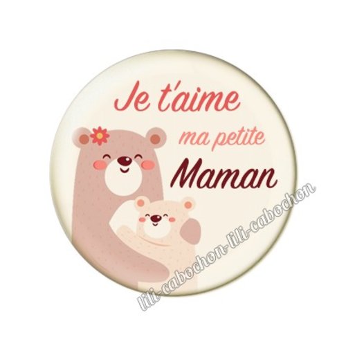 Cabochon résine a coller 25 mm maman al1