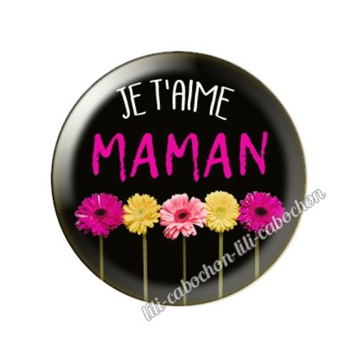 Cabochon résine a coller 25 mm maman al3