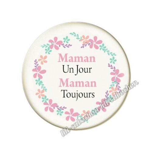Cabochon résine a coller 25 mm maman al4