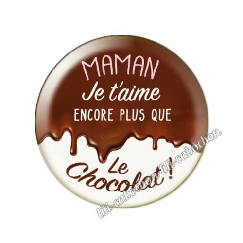 Cabochon résine a coller 25 mm maman al6