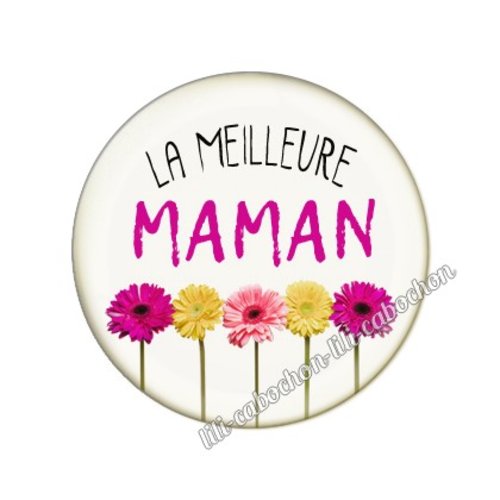 Cabochon résine a coller 25 mm maman al8
