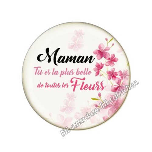 Cabochon résine a coller 25 mm maman al9