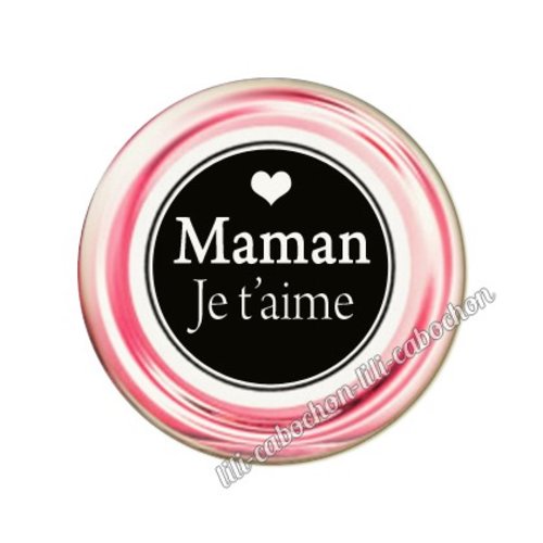 Cabochon résine a coller 25 mm maman al11
